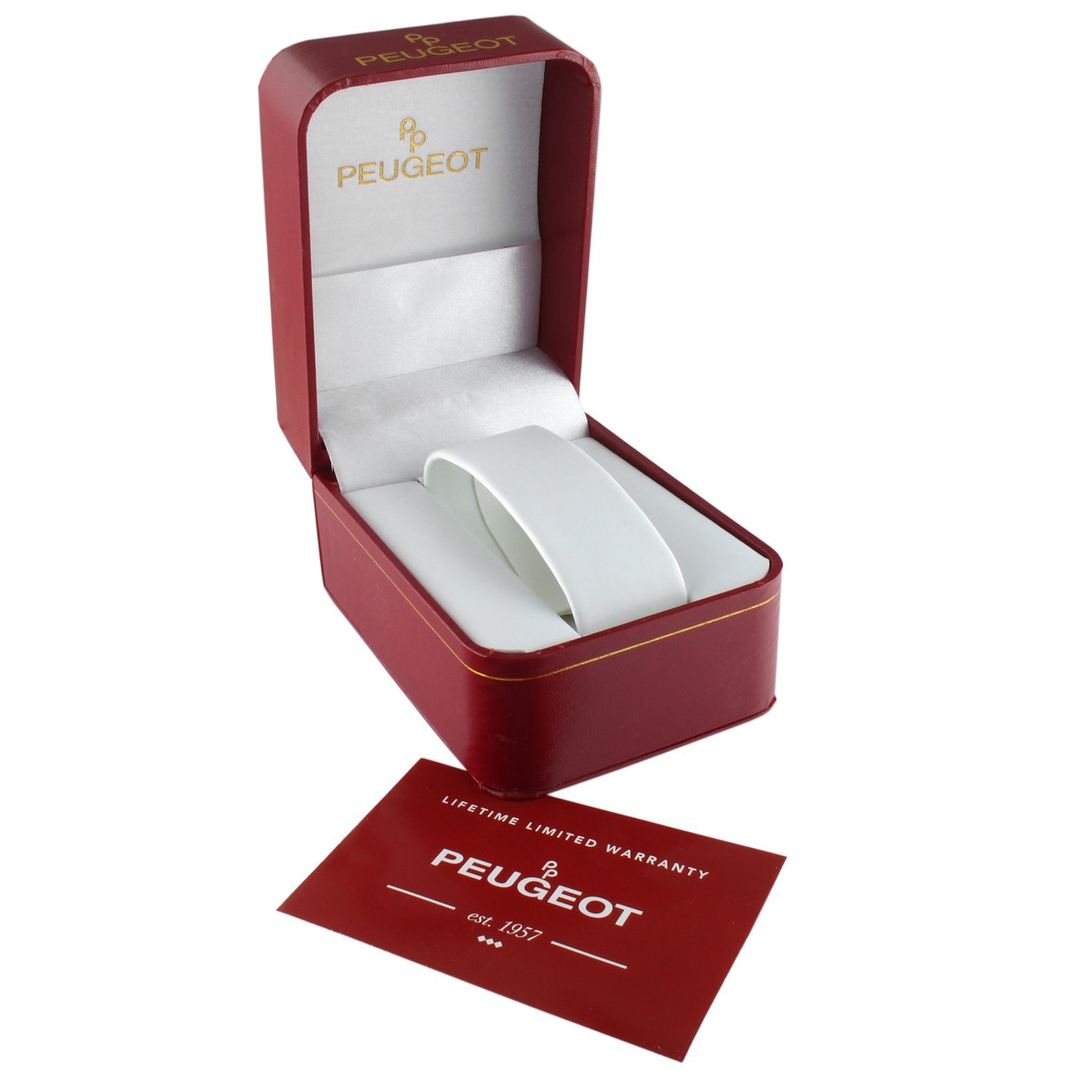 Peugeot Women Rectangle Dress Watch with Crystal Decorated Bezel, Roman Numerals and Bracelet