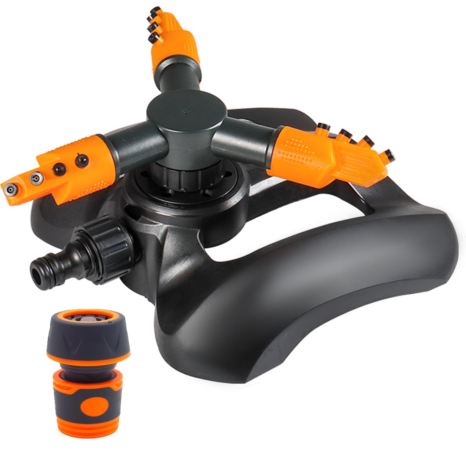 Garden Sprinkler, Automatic Lawn Sprinklers 360 Degree Automatic Rotating Water Sprinkler System 3 Nozzles Water Sprinklers Lawn Irrigation System Kit for Garden Plants Lawn Watering