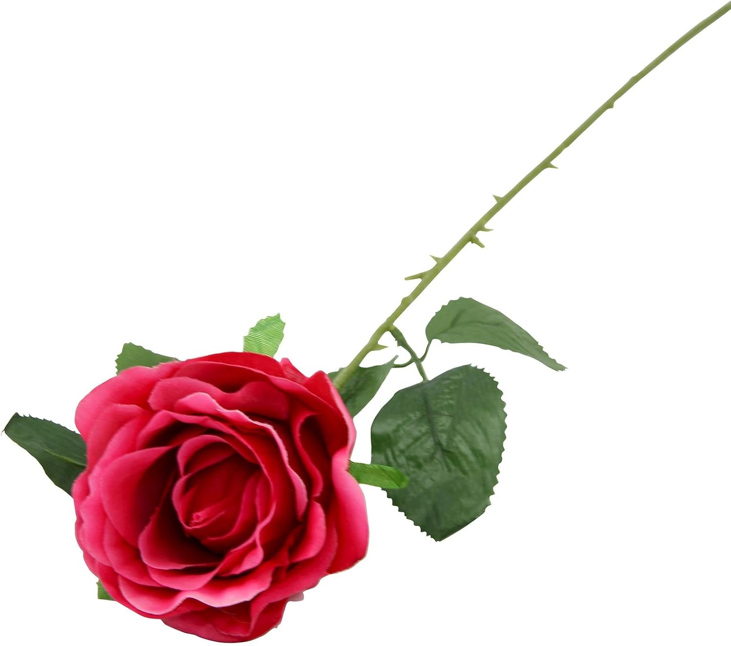 Large Open Artificial Roses Single Stem Flowers Wedding Home Fake