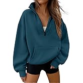 Trendy Queen Womens Sweatshirts Quarter Half Zip Pullover Hoodies Fall Fashion 2026 Winter Fleece Jackets Sweaters