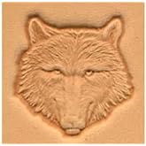 Tandy Leather Craftool 3D Stamp Head - Wolf Head Design Leather Stamp Tool for Tooling, Carving, and Custom Leathercraft - Animal Stamp for Bags, Wallets, Belts, Coasters, and Handmade Leather Goods