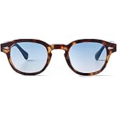 SDINM Trendy Blue Aviator Sunglasses for Women Men Designer Hexagon Square Thick Frame Sun Glasses Tortoiseshell Shades