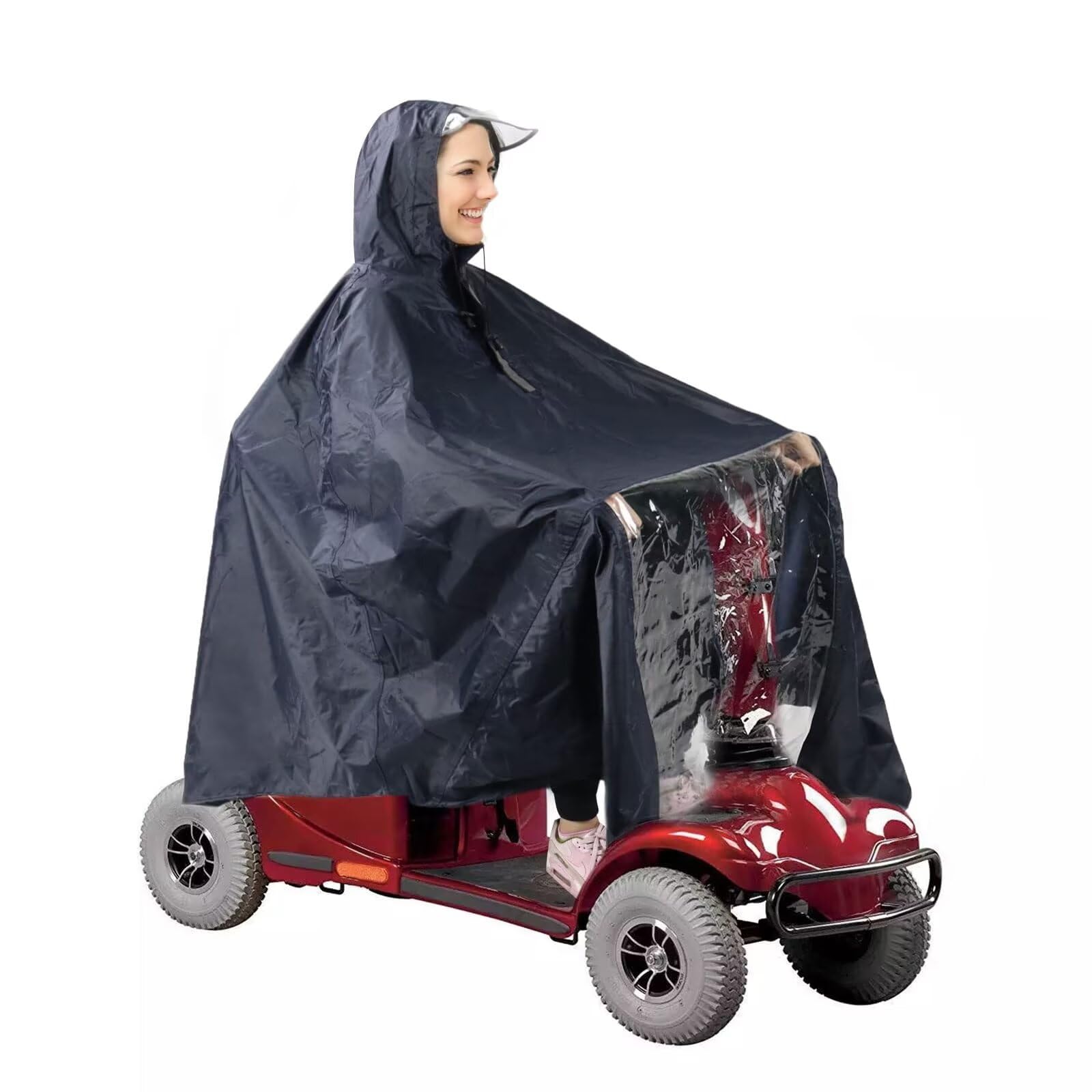 Photo 1 of Mobility Scooter Rain Cover for Riding, Mobility Scooter Accessories, Electric Scooter Cover Waterproof Outdoor Poncho Accessories, Enclosed Mobility Scooters for You, Protect from Rain Snow and Sun