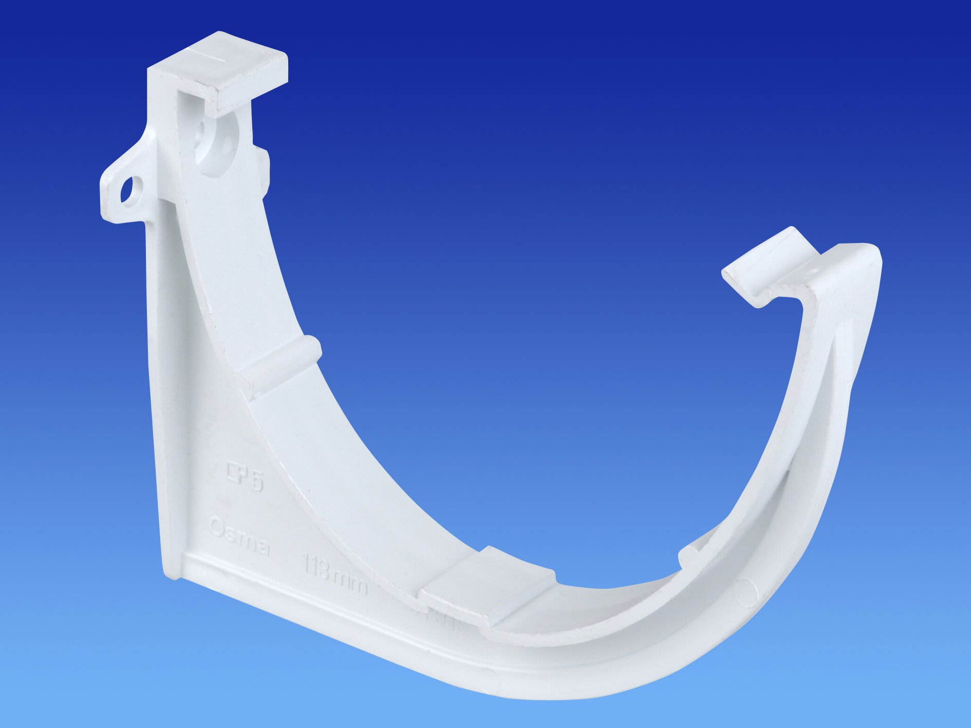 2 X 9T919W OSMA White 113mm Gutter Support Brackets for DeepLine 4.5:2.5 Gutter System