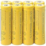 8 Pcs/Pack 3.7V 18650 9800mah Li-ion Rechargeable Battery for LED Flashlight Torch, Electric Tools, Remote Control, LED Flashlights, Mobile Power, Small Fan, Radio, Toys and Etc