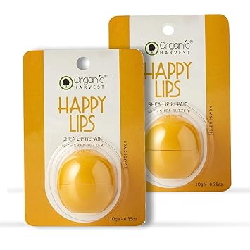 Organic Harvest Shea Butter Lip Balm For dry & Chapped Lips, Parabens & Sulphate Free - 10gm (Pack of 2)