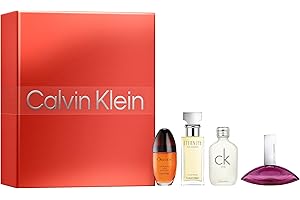 Calvin Klein Women's Multiline Travel Size Perfume Holiday Giftset 4-pc Set | Includes 0.5 fl oz Eternity, Euphoria, Obsession, and CK One | Discovery Size Perfume for Women