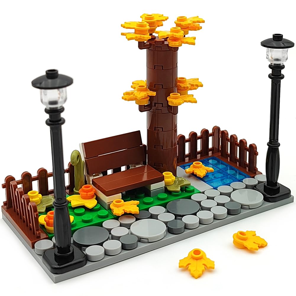 Photo 1 of ZHX Maple Tree Building Block Toy Garden Yard Building Pieces City Street Autumn Scenery Block Accessories for Kids Ages 6+ (97pcs)