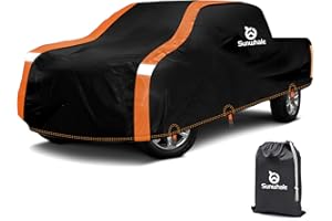 Sunwhale Truck Cover Heavy Duty 100% Waterproof Pickup Truck Cover All Weather Protection Rain UV Full Car Cover Fit Most Regular Cab Short Box Ford F100 Chevy C10 S10 Ram 150 250