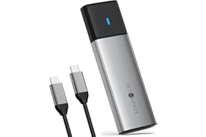 SETMSPACE SSD Enclosure Tool-Free, M.2 NVME SSD Enclosure USB C 10Gbps, Aluminum NVME Enclosure PCIe M-Key to USB C, External M.2 Enclosure Only for NVME SSDs 2230/2242/2260/2280(Grey)