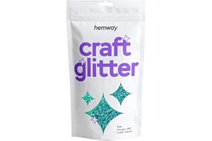 Hemway Craft Glitter 100g / 3.5oz Glitter Flakes for Arts Crafts Tumblers Resin Epoxy Scrapbook Glass Schools Paper Halloween Decorations - Chunky (1/40" 0.025" 0.6mm) - Turquoise Blue Holographic
