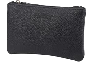 FIREDOG Tobacco Pouch, Small Leather Pouch Rolling Cigarettes Storage Bag Case for Men(Black)