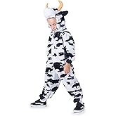 Dress Up America Cow Costume For Toddlers - Adorable Plush Cow Jumpsuit Onsie For Little Boys And Girls