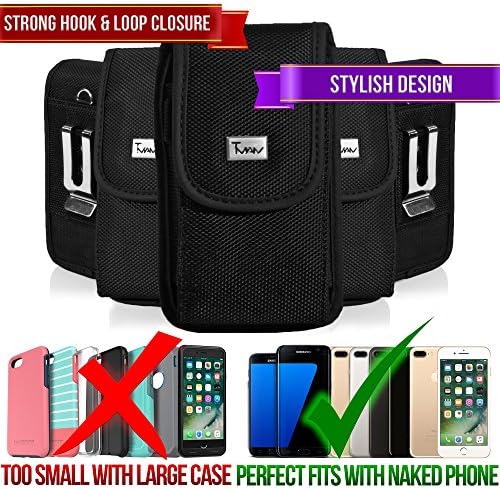 #1 Rugged Vertical Belt Pouch for Alcatel OneTouch IDOL 3 (5.5") OneTouch IDOL 3C OneTouch POP C9 Pixi 4 Plus Power, Original Heavy Duty Carrying Clip Wallet Case