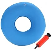 Donut Pillow, 13in Inflatable Donut Cushion Portable Donut Cushion Seat with A Pump for Office Home Car Chair Tailbone Pain R