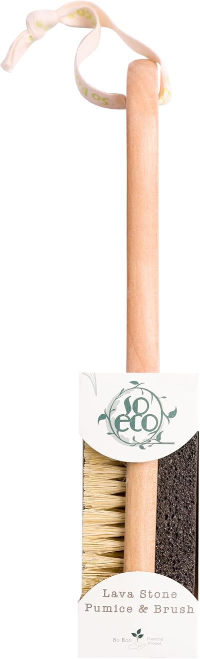 So Eco Lava Stone Pumice & Brush Dual-Action Foot Scrubber