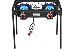 Vivicreate High Pressure Propane Gas Regulator 20 PSIG Outdoor Camping BBQ Grill Stove Burner Estufas de Gas para Cocinar Afuera Es gas propano