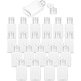 Molain 120Pack 1 OZ Travel Plastic Bottles, Flip Cap Empty Refillable Toiletry Bottle Travel Size Toiletries Mini Clear Handwashing Bottle, Small Squeeze Sample Container for Shampoo Lotions Liquid