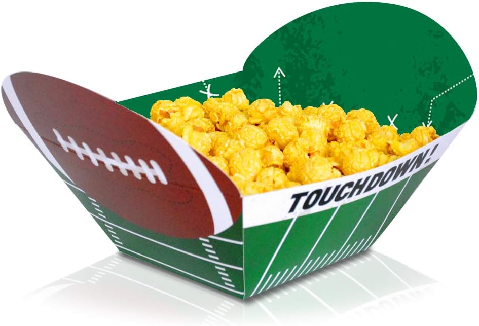 FRIDAY NIGHTFootball Bowl Party Paper Bowl - The large Capacity for Tailgate Parties, Birthday Party Family Dinner and Sports Event (24Pack)