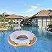 XFlated Donut Float, Inflatable Donut Pool Float Chocolate, Pool Beach Toy Kids, Donut Ring 33 Inches