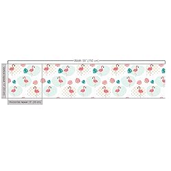 Ambesonne Tropical Fabric by The Yard, Flamingo