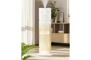 AILINKE Humidifier Large Room, 2.1Gal/8L Humidifiers for Bedroom with Extended Tube, Large Humidifiers 1000 sq.ft. Whole House Cool Mist Humidifier with Night Light, School/Office/Warehouse, White