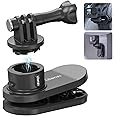 ULANZI Backpack Mount for Action Camera, Go Quick II Magnetic Suction Clip Clamp Mount Quick Release Shoulder Strap Holder Universal Accessories for Max Hero 13 12 11 10 9 8 7 6 5 Black DJI Action