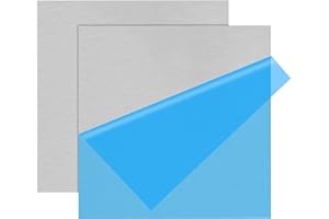 Lswteiz 2Pack 6061 T651 Aluminum Sheet Metal 8 x 8 x 1/8(0.125") Inch Flat Plain Aluminum Plate Covered with Protective Film, 3mm Heat Treatable Rectangle Aluminum Metal Plate for Crafting, Industrial