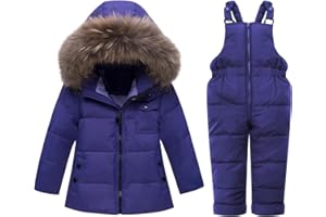 Fumdonnie Toddler Snowsuit Boy Baby Winter Coat Girl Snow Pants and Jackets Bib 1-2-3-4-5T