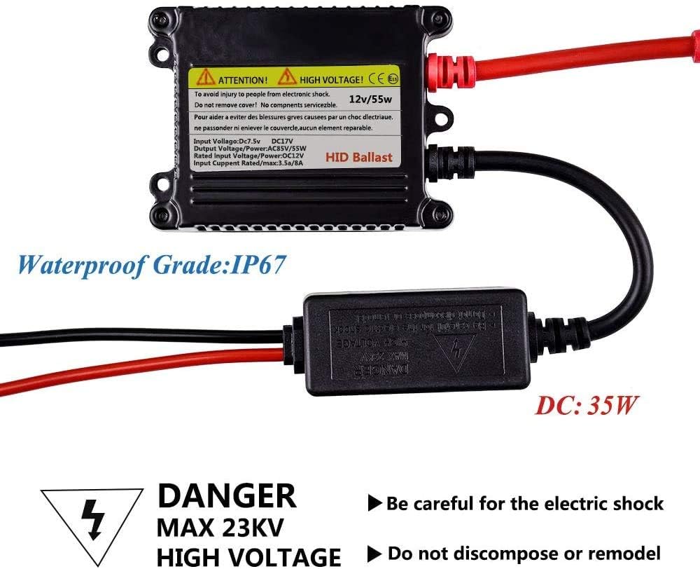 HID Ballast 2PCS Super Slim Xenon Ballast DC 12V HID Ballast for H1 H3