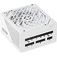 GAMEMAX Rampage Series 1050W ATX 3.1 & PCIe 5.1 80 Plus Platinum Certified Fully Modular Power Supply, 135mm F.D.B Fan, 105°C Japanese Caps, 10 Year Warranty, GX1050, White