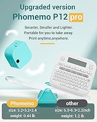 Phomemo P12 Pro Label Maker Machine with Tape, Mini