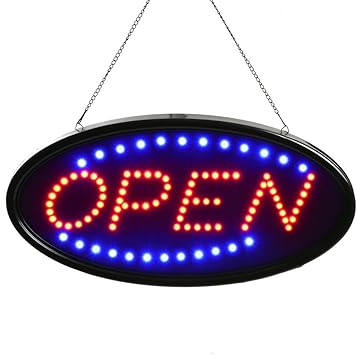 letrero led de neon abierto tablero de anuncios electrico dos modos intermitentes y luz constante para negocios paredes ventana tienda bar