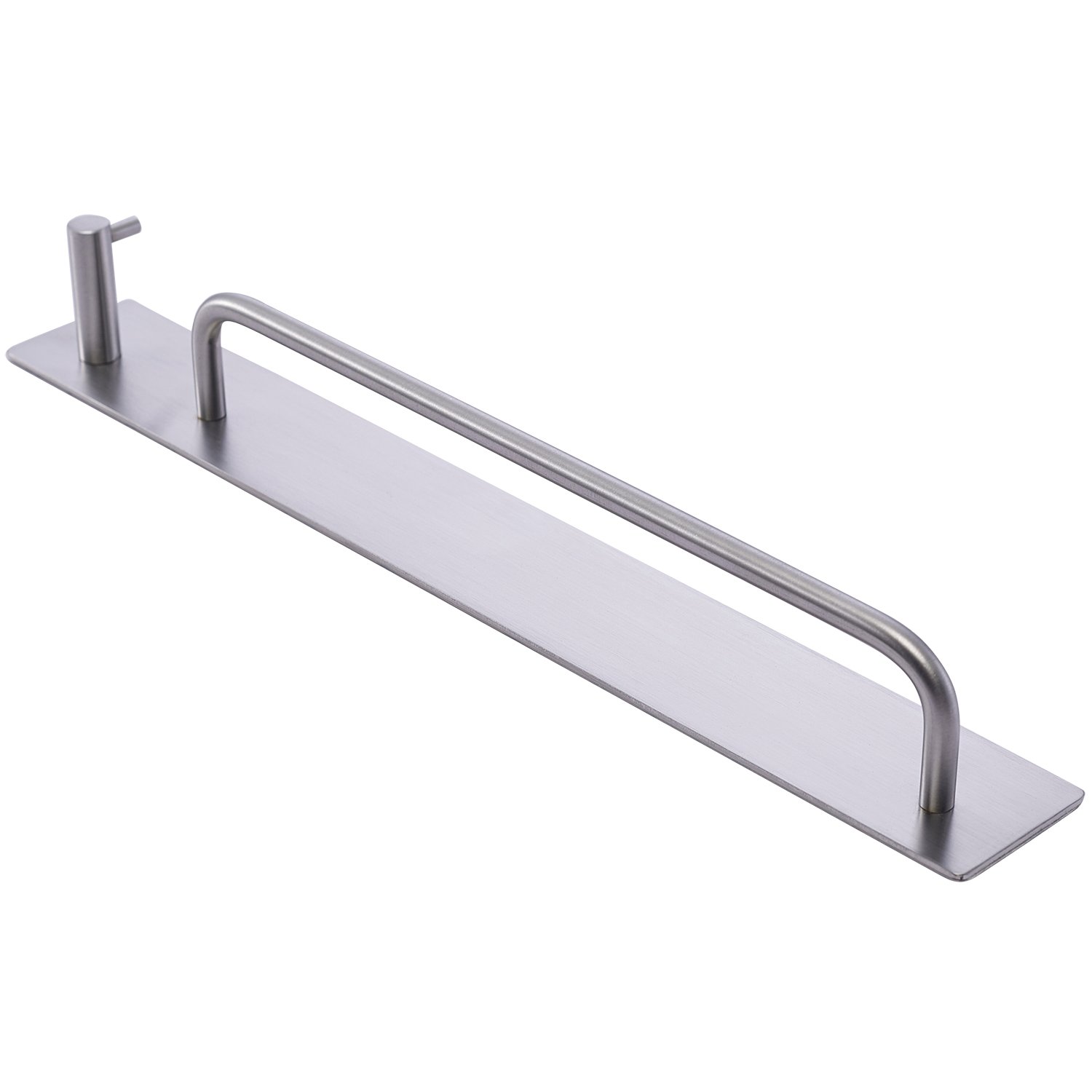 Taozun Towel Bar Ring with Hook Organizer Rack 3M Hand Self Adhesive Bathroom Kitchen Stick On Brush SUS 304 Stainless Steel