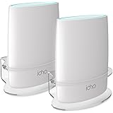 Netgear Orbi Wall Mount, BASSTOP Sturdy Clear Acrylic Wall Mount Bracket for NETGEAR ORBI AC3000/AC2200 Tri Band Home WiFi Router- (2 Packs)