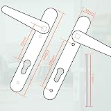 Bwintech Satin Nickel UPVC Door Handle Set 92mm 210mm 219mm Plate view 2
