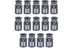 BOSWOAK Toggles for Drawstrings,Double and Single Hole Spring Cord Locks Toggles Cord Plastic Ends Stopper for Paracord Rope