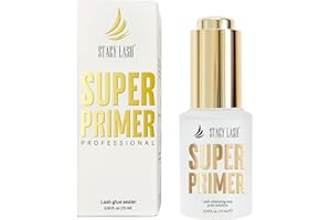 Stacy Lash Primer for Lash Extensions | Super Primer/Cleanser 15ml | Eyelash Extension Primer | Protein Oil Remover | Increase Adhesive Bonding Power Retention | Professional Lash Supplies