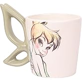 Disney Tinker Bell Ceramic Coffee Mug – Cute Mug Featuring Tinker Bell with Winged Figural Handle – Collectible Coffee Cup – Officially Licensed Disney Gifts