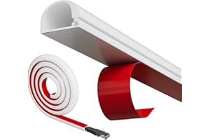 CUYSFEAD 39”TV Cord Hider for Wall Mounted TV, Selfadhesive Wall Cable Hider for 1 Cord, Flexible Silicone White Cord Covers Wire Hiders for Cords on Wall,Babyproof Cable Concealer Raceway Management