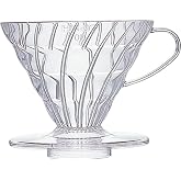 HARIO VDR-01-T Transparent Dripper 01 Clear Coffee Hand Drip for 1 to 2 Cups, Made in Japan