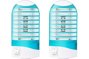 SHOOTINGSTAR Indoor Bug Zapper for Home Mosquito Killer Trap Zapper, Electric Gnat Fly Trap Zapper for House Plug in Bug Killer Light Lamp Eliminates Flying Pests 2 Pack