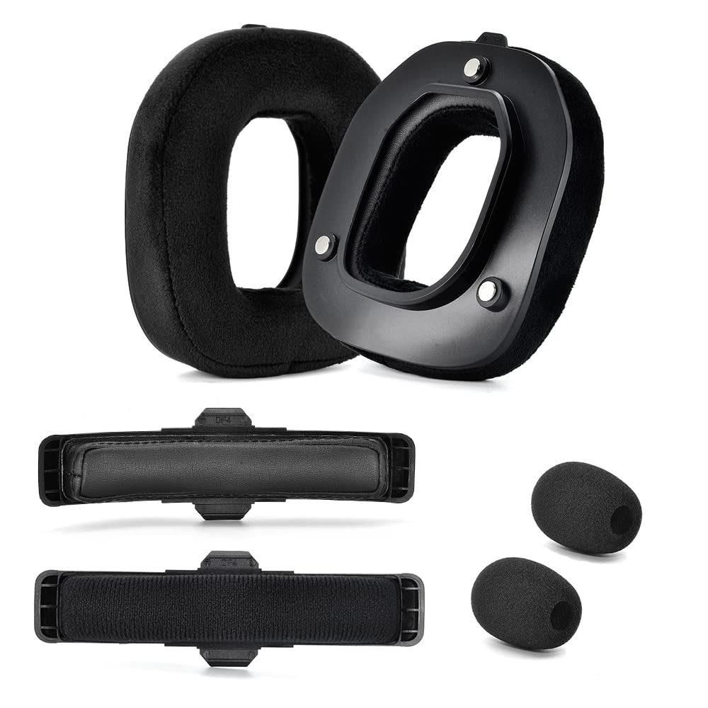 Yaowanguan A50 Gen 4 Mod Kit - Replacement Earpads, Headbands & Microphone Foams for ASTRO Gaming A50 Wireless Headset Gen 4 (Black Velvet)