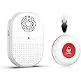 CallToU Caregiver Pager Call Button Elderly Wireless Call Button Vibration Pager Nurse Calling Alert System for Home Elderly Disabled Patient 1 Transmitters 1 Receiver