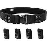 DBTAC 2" Nylon Duty Belt w/ 4 Keepers Tactical Police Security Utility Belts for Law Enforcement Security Patrol & Work Gear
