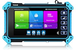 Rsrteng 8K 32MP 4K 12MP IP Camera Tester, IPC-5100 Plus 8MP AHD CVI TVI CVBS 4K HD Display Video Monitor 5.4 inch IPS Touch Screen IPC Tester Support POE PTZ W-i-F-i RS485 HD & VGA Input DC12V Output