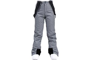 ATOFY Women's Snow Ski Pants Insulated Winter Warm Outdoor Waterproof Snowboard Pants Bibs Detachable Suspender