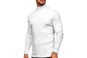 Rela Bota Mens Half Turtleneck Long Sleeve Pullover Basic Designed Undershirt Stretch Slim Fit Sweaters