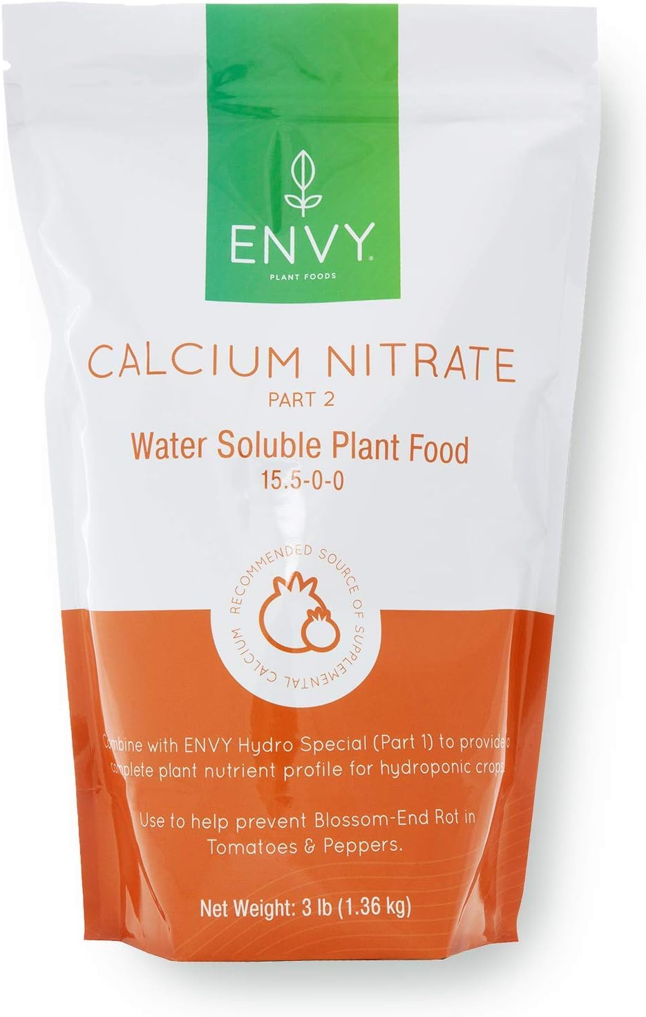 Envy Calcium Nitrate 15.5-0-0 Greenhouse Grade Water Soluble Plant Food - Part B (1.5 lb)