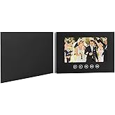 Video Greeting Card, Customizable Video Book with LCD Color Display, Built in Speaker, 128MB Memory & Rechargeable Battery, Electronic Greeting Card for Christmas, Wedding (5inch)